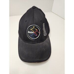 Pittsburgh Steelers‎ Hat Cap Fitted OSFA NFL Football Black Logo Reebok